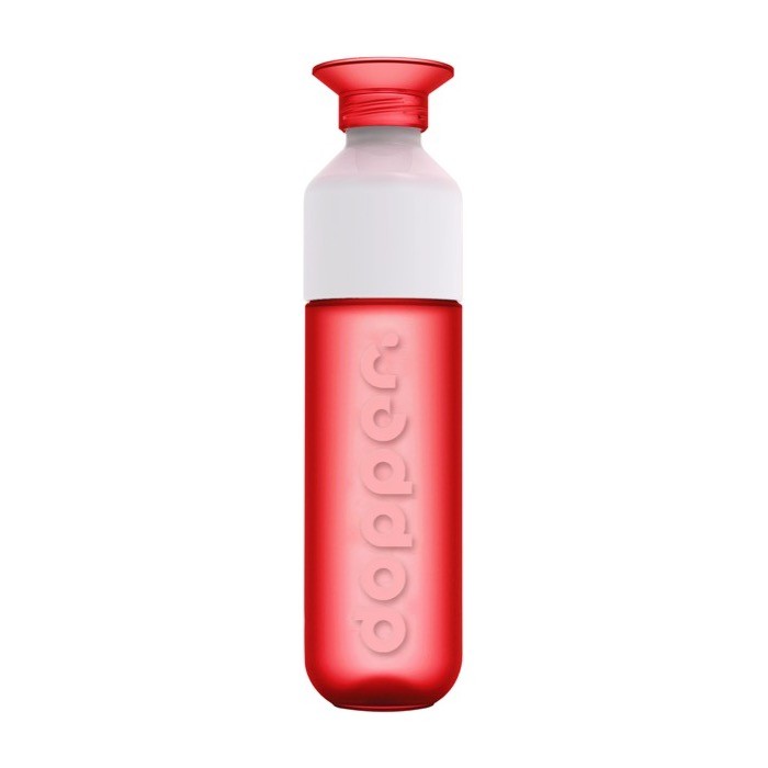 Botella reutilizable personalizada Dopper color rojo primera vista Botella reutilizable personalizada Dopper color rojo primera vista