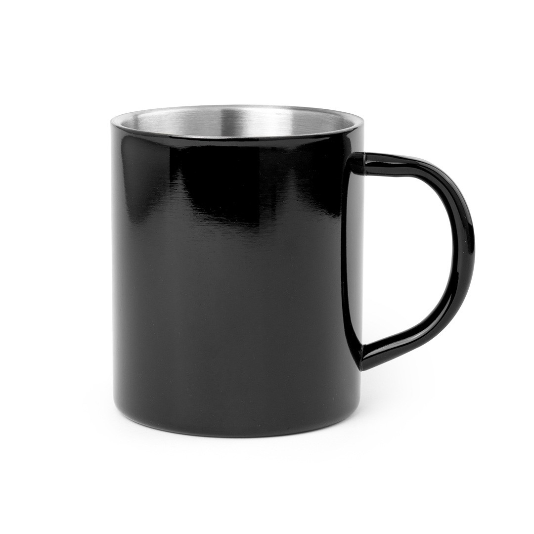 Tazas metálicas personalizadas color negro Tazas metálicas personalizadas color negro