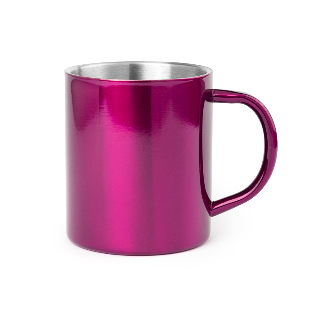 Tazas metálicas personalizadas color rosa Tazas metálicas personalizadas color rosa
