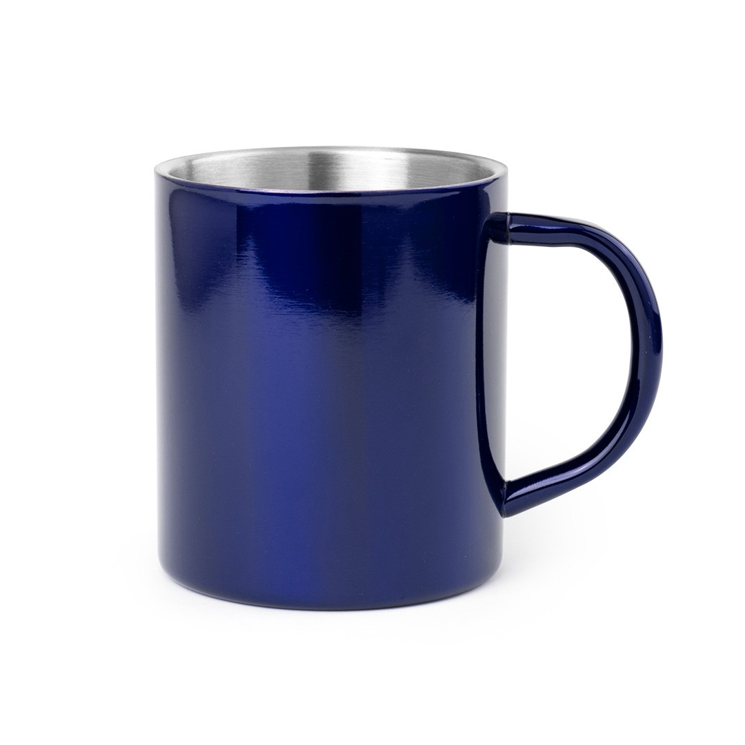 Tazas metálicas personalizadas color azul Tazas metálicas personalizadas color azul
