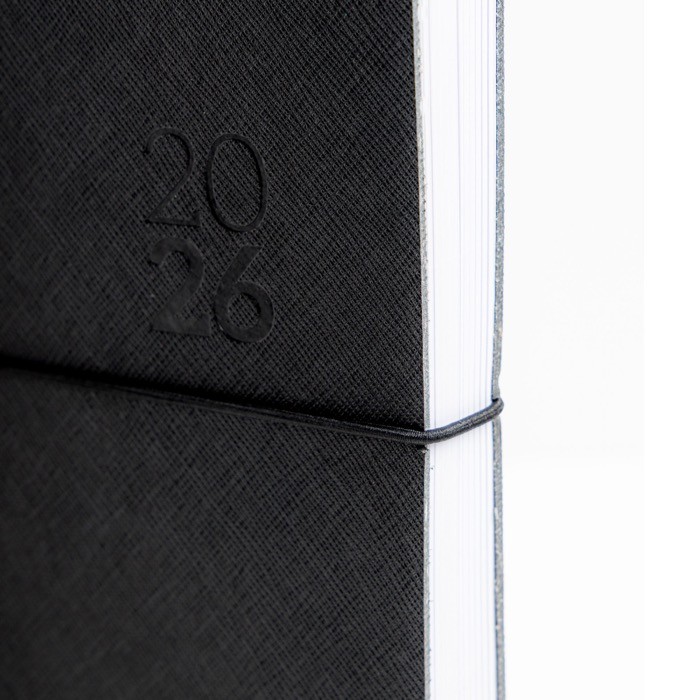 Agenda diaria en español y portugués con cierre elástico tubular A5 vista 3 Agenda diaria en español y portugués con cierre elástico tubular A5 vista 3