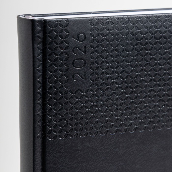 Agenda diaria con cinta plateada en español y portugués y cubierta de PU A5 Agenda diaria con cinta plateada en español y portugués y cubierta de PU A5