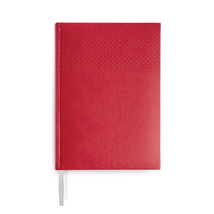 Agenda con vista semanal en español y portugués y páginas de papel marfil A5+ color rojo Agenda con vista semanal en español y portugués y páginas de papel marfil A5+ color rojo