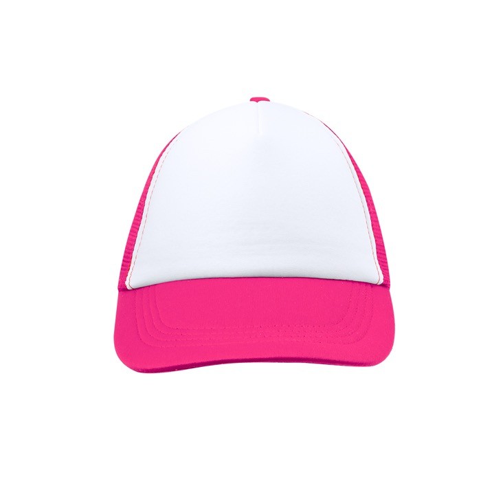 Gorra de poliéster estilo trucker de 5 paneles con cierre ajustable séptima vista