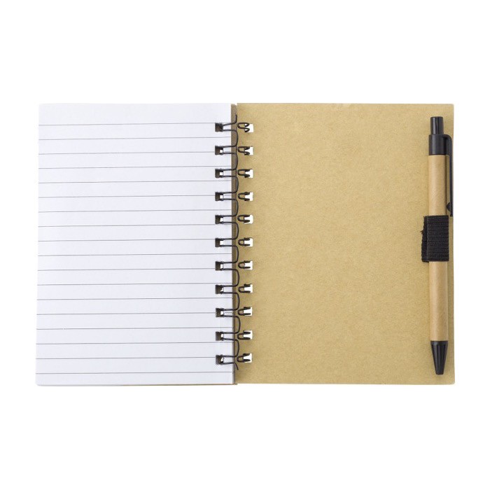 Libreta con varias notas adhesivas en el interior A6 hojas a rayas color marrón sexta vista Libreta con varias notas adhesivas en el interior A6 hojas a rayas color marrón sexta vista