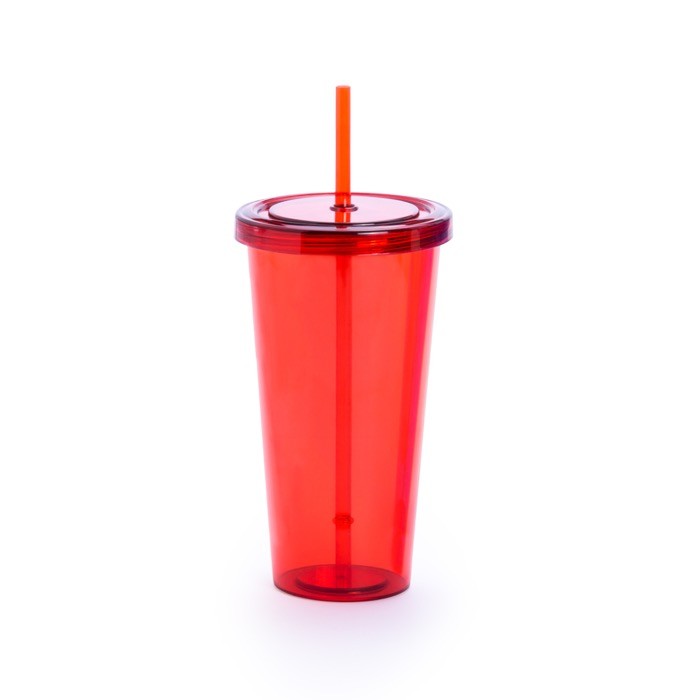 Vasos con pajita personalizados en color de color azul Vasos con pajita personalizados en color de color azul