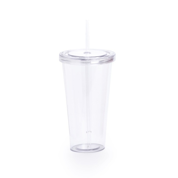 Vasos con pajita personalizados en color de color transparente Vasos con pajita personalizados en color de color transparente