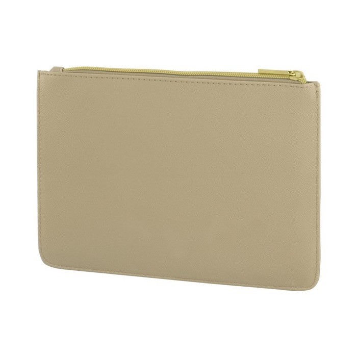 Neceser de cuero sintético en colores clásicos con tirador dorado color dorado Neceser de cuero sintético en colores clásicos con tirador dorado color dorado