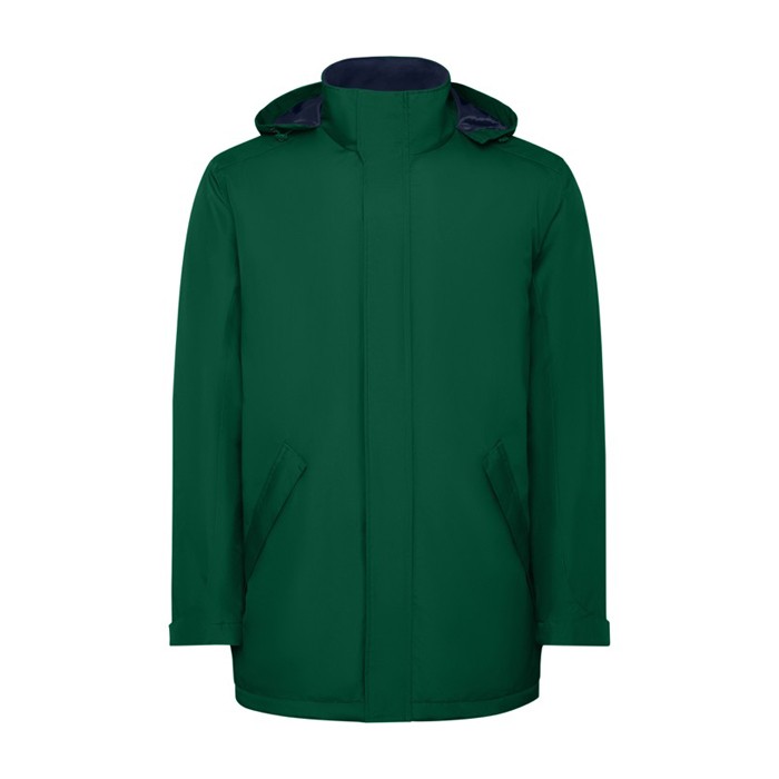 Parka de poliéster reciclado impermeable 400 g/m2 Roly Direct America color verde botella segunda vista