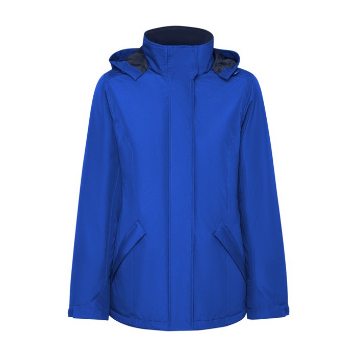 Parka de poliéster reciclado para mujer 400 g/m2 Roly Direct America color azul real segunda vista
