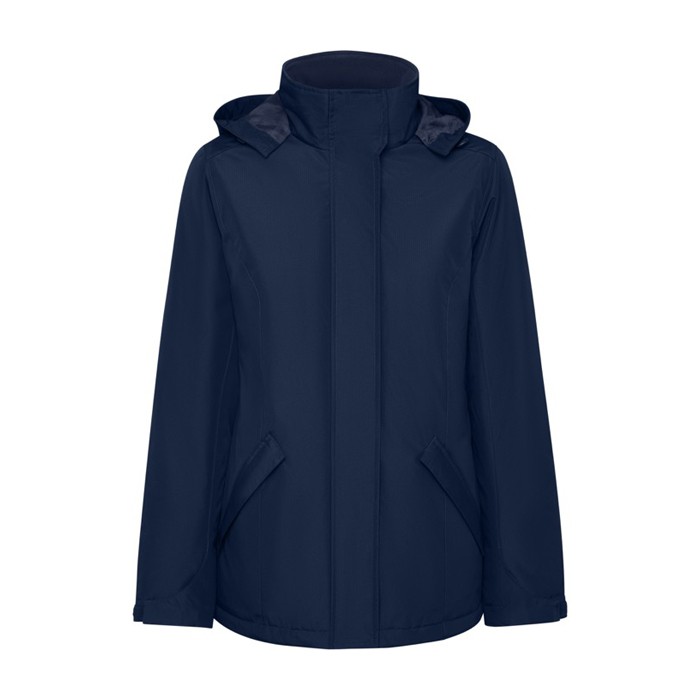 Parka de poliéster reciclado para mujer 400 g/m2 Roly Direct America color azul marino segunda vista