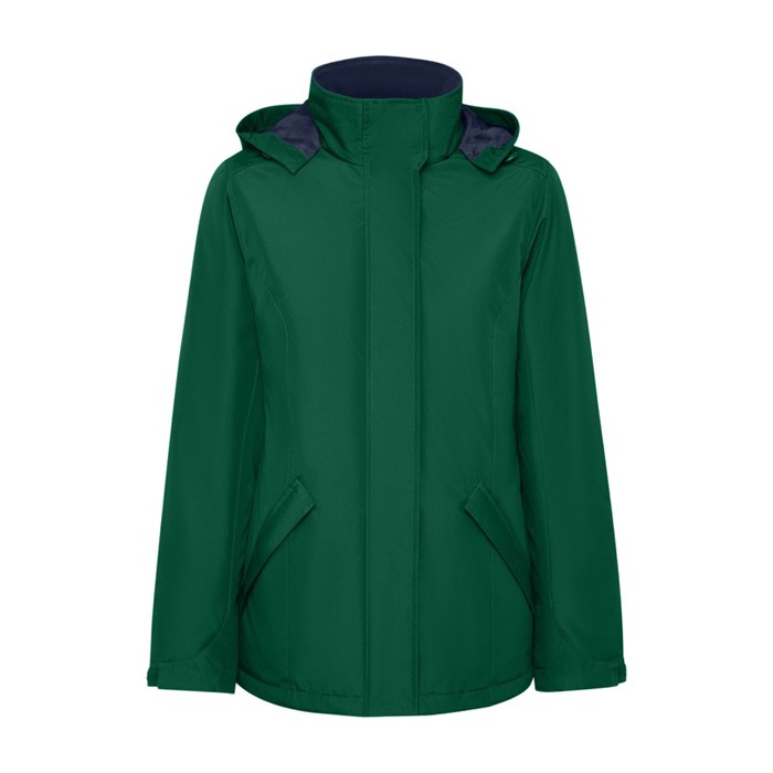 Parka de poliéster reciclado para mujer 400 g/m2 Roly Direct America color verde botella segunda vista