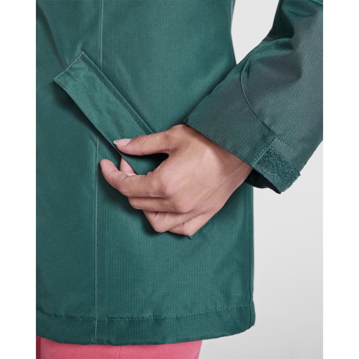 Parka de poliéster reciclado para mujer 400 g/m2 Roly Direct America color azul marino vista detalle 2