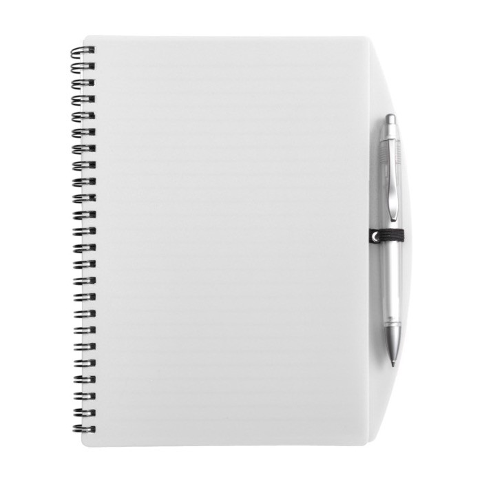 Libreta de tapa dura y bolígrafo a juego A5 hojas a rayas color blanco primera vista Libreta de tapa dura y bolígrafo a juego A5 hojas a rayas color blanco primera vista