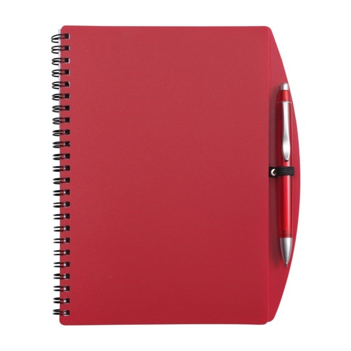 Libreta de tapa dura y bolígrafo a juego A5 hojas a rayas color rojo primera vista Libreta de tapa dura y bolígrafo a juego A5 hojas a rayas color rojo primera vista