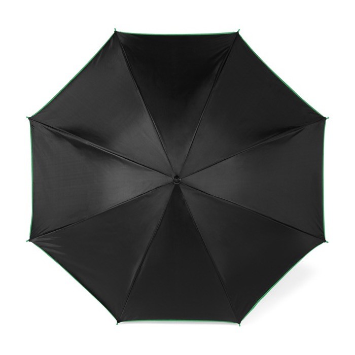 Paraguas de 8 paneles de color negro con interior de color Ø103 color verde segunda vista