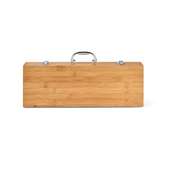 Conjunto de utensilios para barbacoa color natural en caja segunda vista