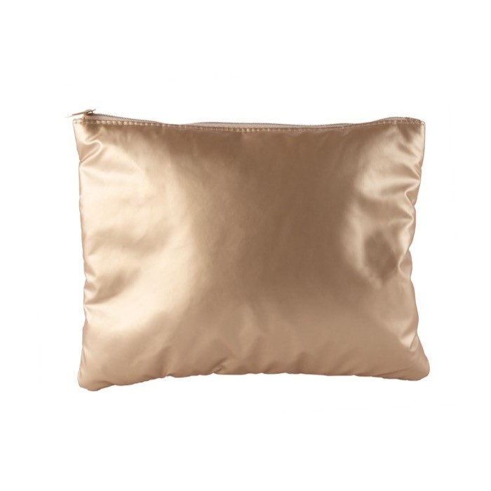 Neceser acolchado hecho de poliéster metalizado 150 g/m2 color dorado segunda vista Neceser acolchado hecho de poliéster metalizado 150 g/m2 color dorado segunda vista