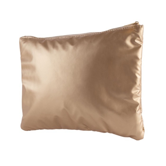 Neceser acolchado hecho de poliéster metalizado 150 g/m2 color dorado tercera vista Neceser acolchado hecho de poliéster metalizado 150 g/m2 color dorado tercera vista