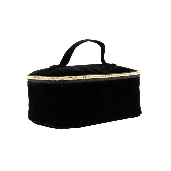 Neceser aterciopelado de viaje con asa para sujeción 280 g/m2 color negro quinta vista Neceser aterciopelado de viaje con asa para sujeción 280 g/m2 color negro quinta vista