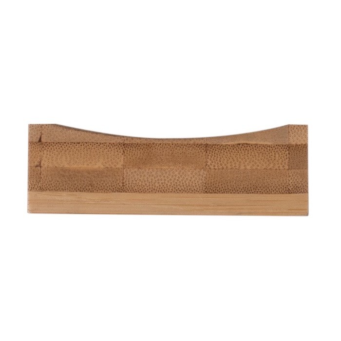 Jabonera con 2 orificios de drenaje hecha de bambú con certificado FSC color madera tercera vista Jabonera con 2 orificios de drenaje hecha de bambú con certificado FSC color madera tercera vista