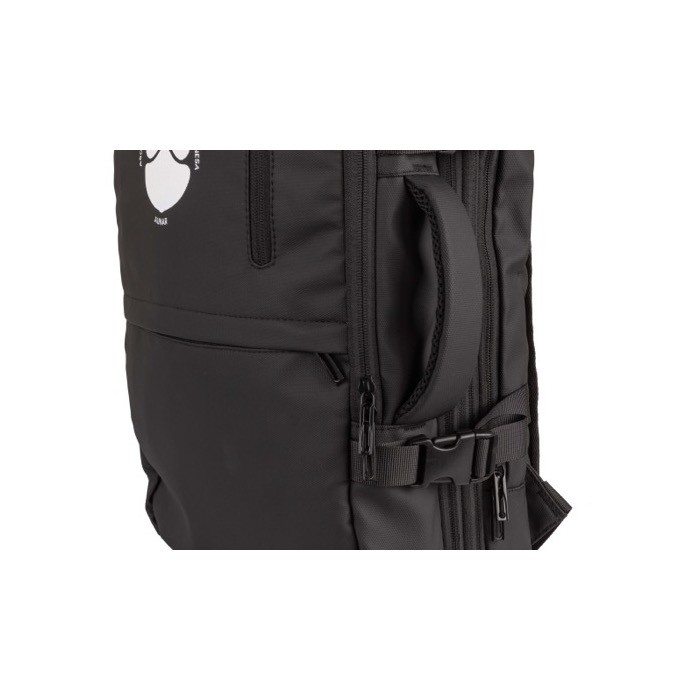 Mochila de viaje impermeable con banda de sujeción para trolley color negro primera vista Mochila de viaje impermeable con banda de sujeción para trolley color negro primera vista