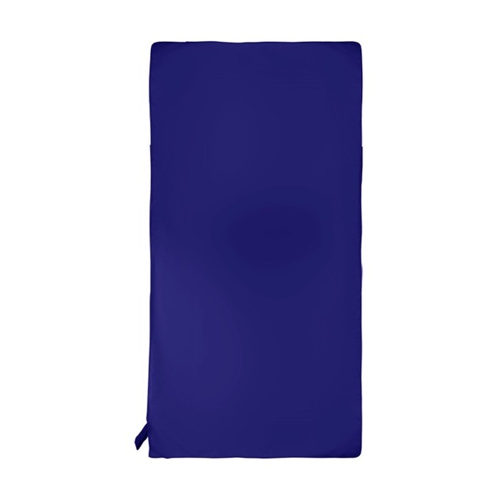 Toalla absorbente de microfibra RPET y elástico a juego color azul primera vista