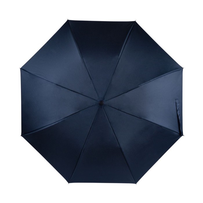Paraguas de pongee y mango de goma con apertura automática Ø90 color azul marino primera vista