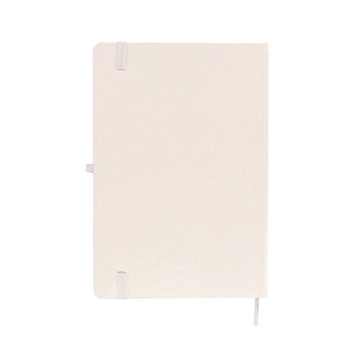 Libreta ecológica de tapa plegable y soporte para móvil A5 hojas lisas color natural vista detalle