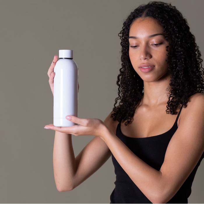 Botella de acero inoxidable reciclado especial para sublimar 500ml segunda vista Botella de acero inoxidable reciclado especial para sublimar 500ml segunda vista