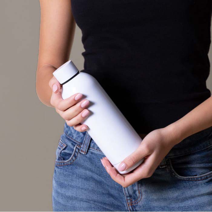 Botella de acero inoxidable reciclado especial para sublimar 500ml tercera vista Botella de acero inoxidable reciclado especial para sublimar 500ml tercera vista