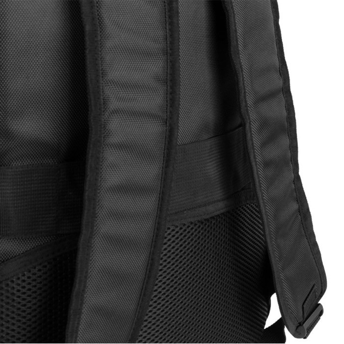 Mochila para portátil de PU con compartimiento para zapatos 15'' color negro sexta vista