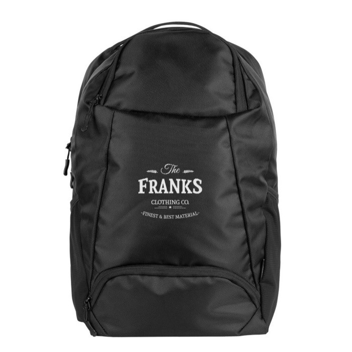 Mochila para portátil de PU con compartimiento para zapatos 15'' color negro vista detalle