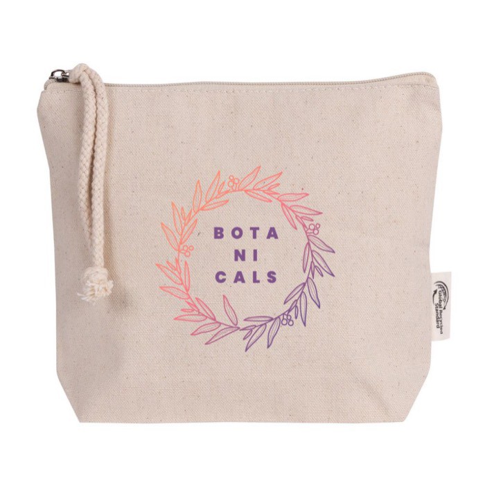 Neceser de algodón reciclado color natural con muñequera de cuerda color natural cuarta vista Neceser de algodón reciclado color natural con muñequera de cuerda color natural cuarta vista