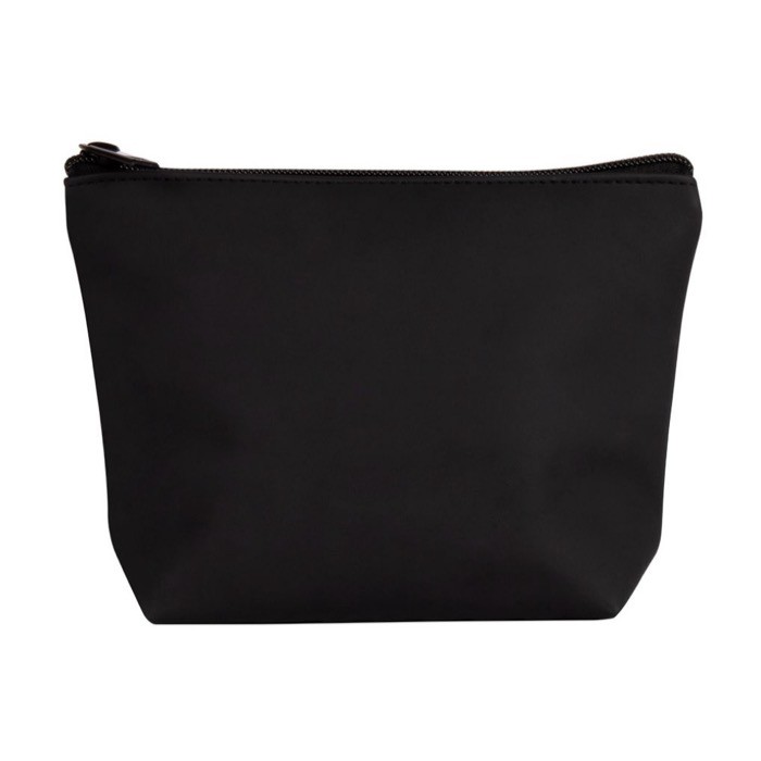 Neceser de cuero sintético personalizable con tirador a juego color negro primera vista