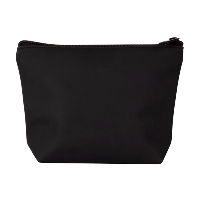 Neceser de cuero sintético personalizable con tirador a juego color negro tercera vista