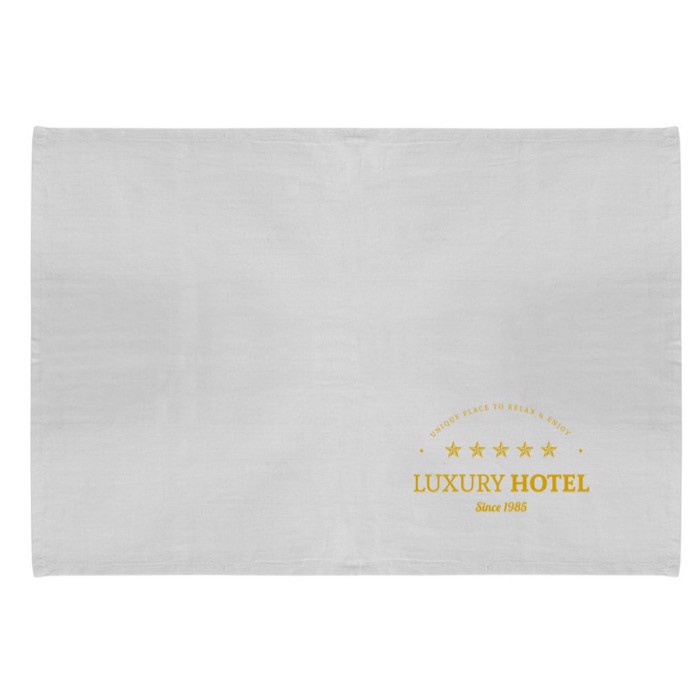 Paño rectangular para cocina de algodón reciclado 140 g/m2 color blanco quinta vista Paño rectangular para cocina de algodón reciclado 140 g/m2 color blanco quinta vista