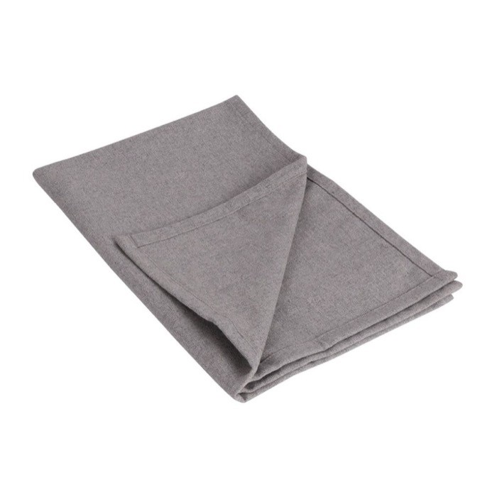 Paño de cocina de algodón reciclado con cinta para colgar 180 g/m2 color gris segunda vista Paño de cocina de algodón reciclado con cinta para colgar 180 g/m2 color gris segunda vista