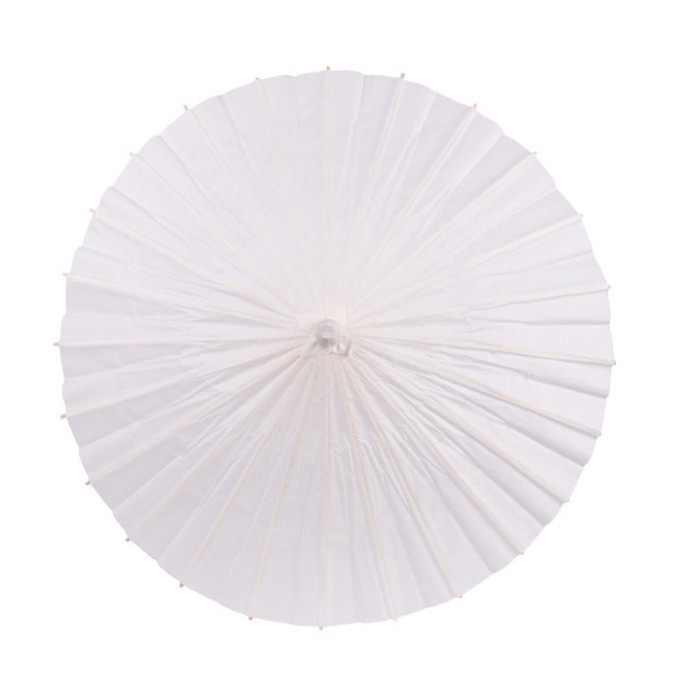 Elegante paraguas de papel blanco personalizable ideal para bodas color blanco segunda vista Elegante paraguas de papel blanco personalizable ideal para bodas color blanco segunda vista