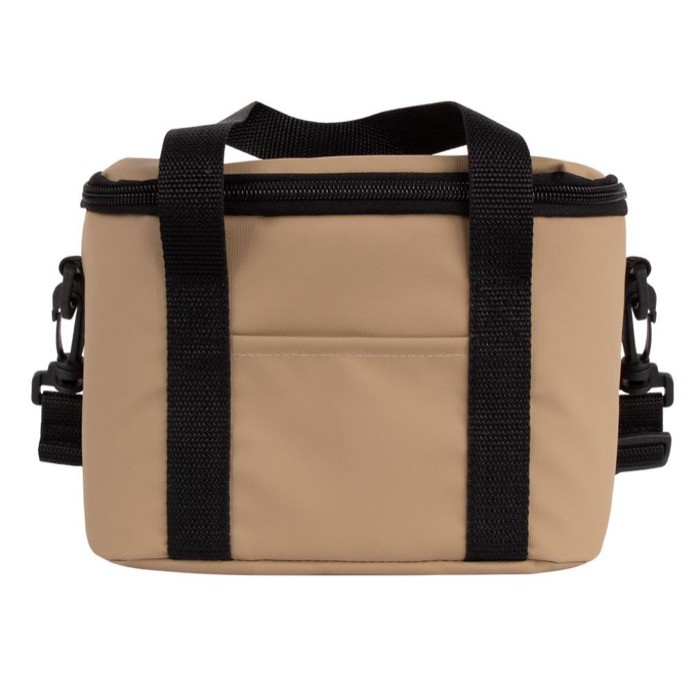 Bolsa nevera impermeable de cuero sintético y doble asa ajustable color beige primera vista Bolsa nevera impermeable de cuero sintético y doble asa ajustable color beige primera vista
