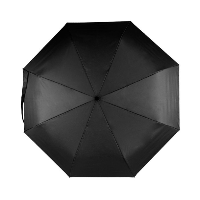 Paraguas antiviento de pongee RPET con mango de bambú Ø97 color negro segunda vista Paraguas antiviento de pongee RPET con mango de bambú Ø97 color negro segunda vista
