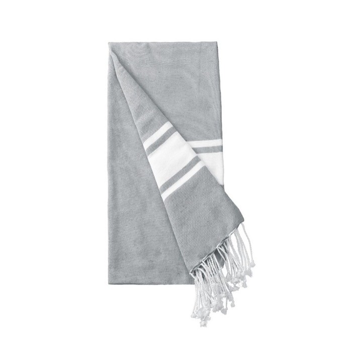 Pareo de algodón reciclado y poliéster en varios colores 150 g/m2 color gris primera vista Pareo de algodón reciclado y poliéster en varios colores 150 g/m2 color gris primera vista