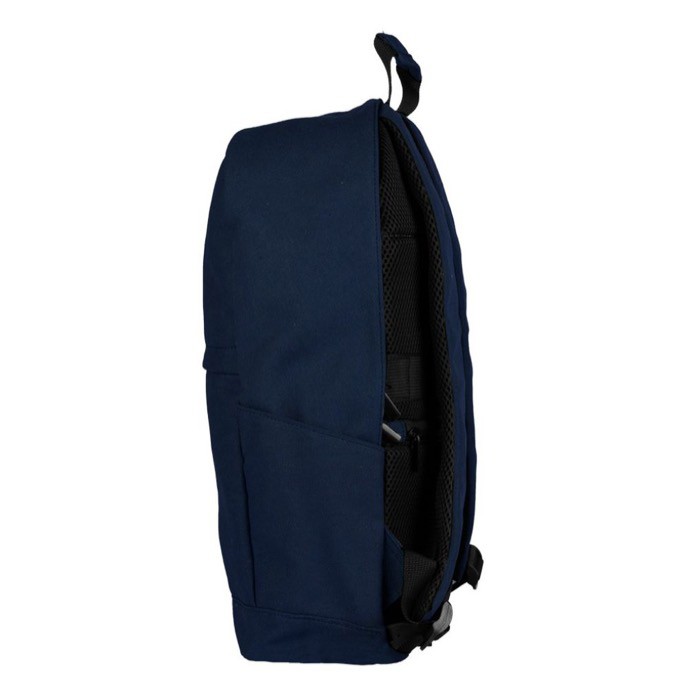 Clásica mochila de portátil de algodón con bolsillos a los lados 15'' color azul marino segunda vista Clásica mochila de portátil de algodón con bolsillos a los lados 15'' color azul marino segunda vista