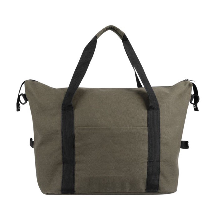 Bolsa de canvas RPET ideal para llevar en el trolley 460 g/m2 color verde primera vista Bolsa de canvas RPET ideal para llevar en el trolley 460 g/m2 color verde primera vista