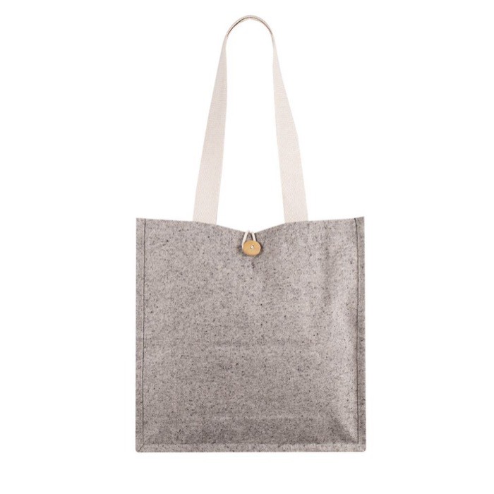 Bolsa de algodón de apariencia jaspeada con botón de cierre primera vista Bolsa de algodón de apariencia jaspeada con botón de cierre primera vista