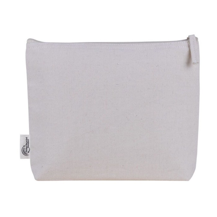 Neceser de algodón reciclado con forro de aluminio isotérmico color natural segunda vista Neceser de algodón reciclado con forro de aluminio isotérmico color natural segunda vista