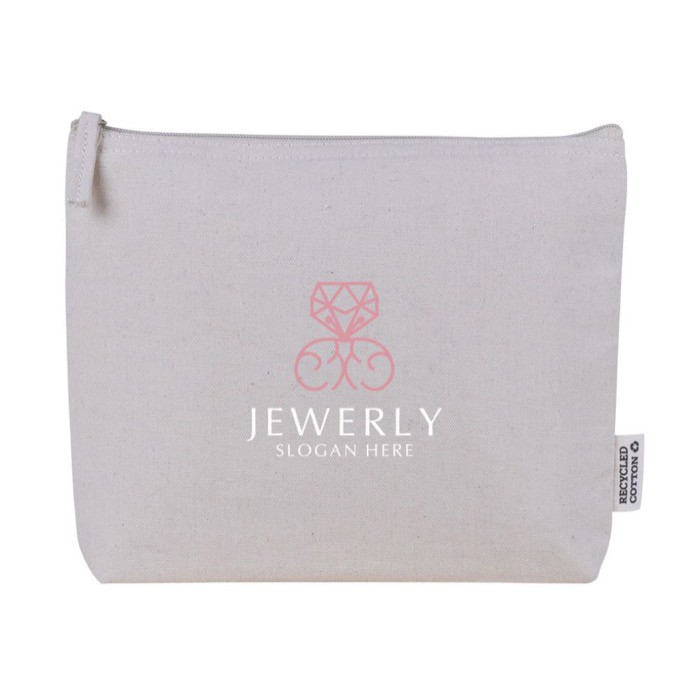 Neceser de algodón reciclado con forro de aluminio isotérmico color natural sexta vista Neceser de algodón reciclado con forro de aluminio isotérmico color natural sexta vista