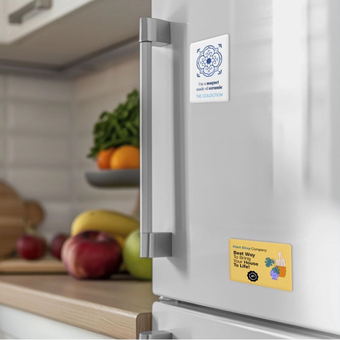Imán hecho de cerámica con acabado mate para personalizar segunda vista