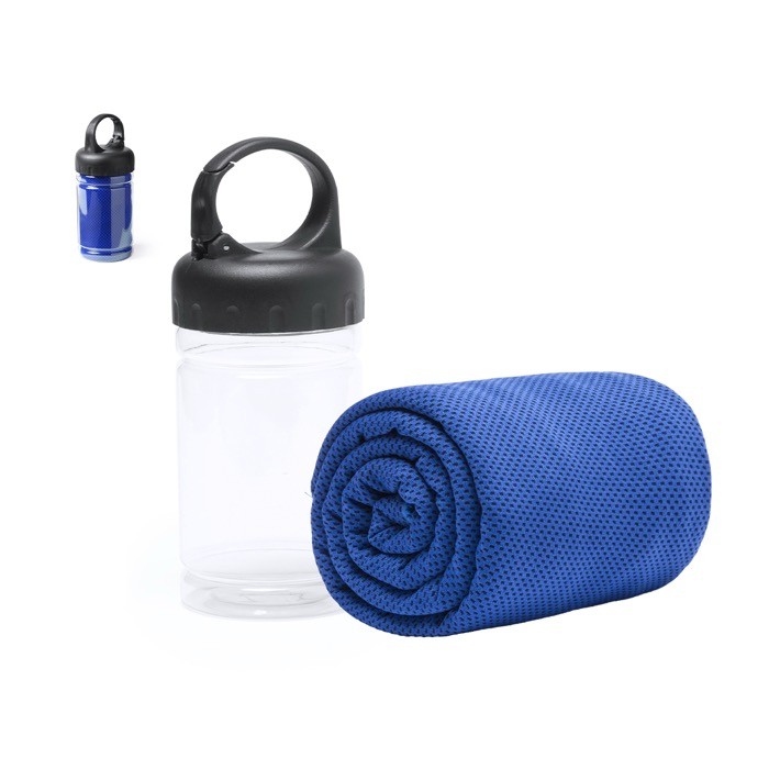 Toalla deportiva de material refrigerante y protección UV50 90x30cm