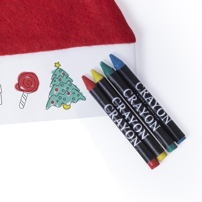 Gorro navideño con colores para niños color rojo segunda vista Gorro navideño con colores para niños color rojo segunda vista